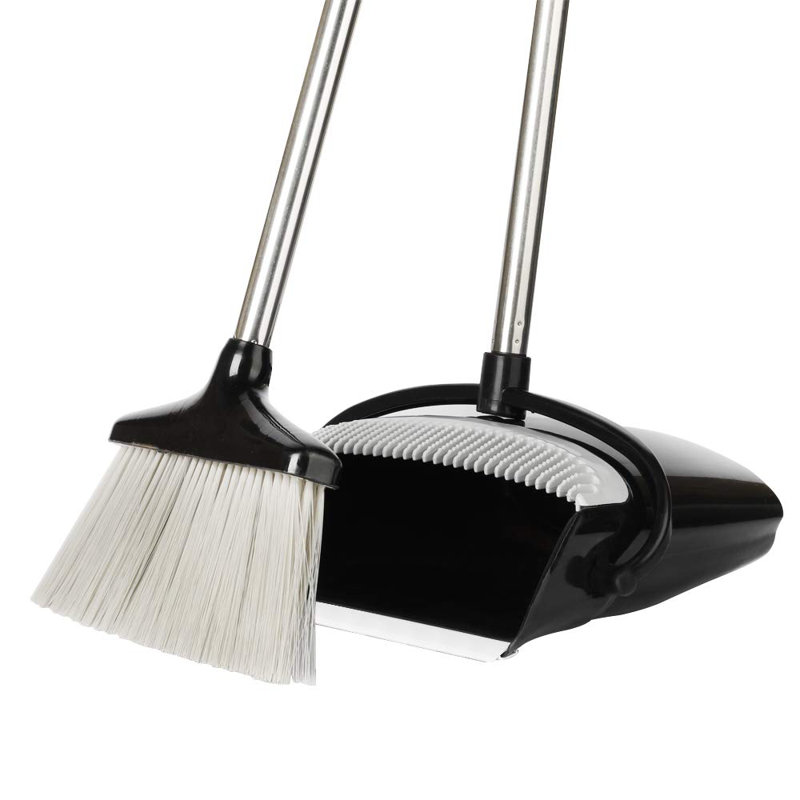 ANMINY Adjustable Broom And Dustpan Set with Replaceable Head & Reviews